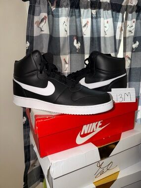 Nike Black & White Mid-Top Sneakers
